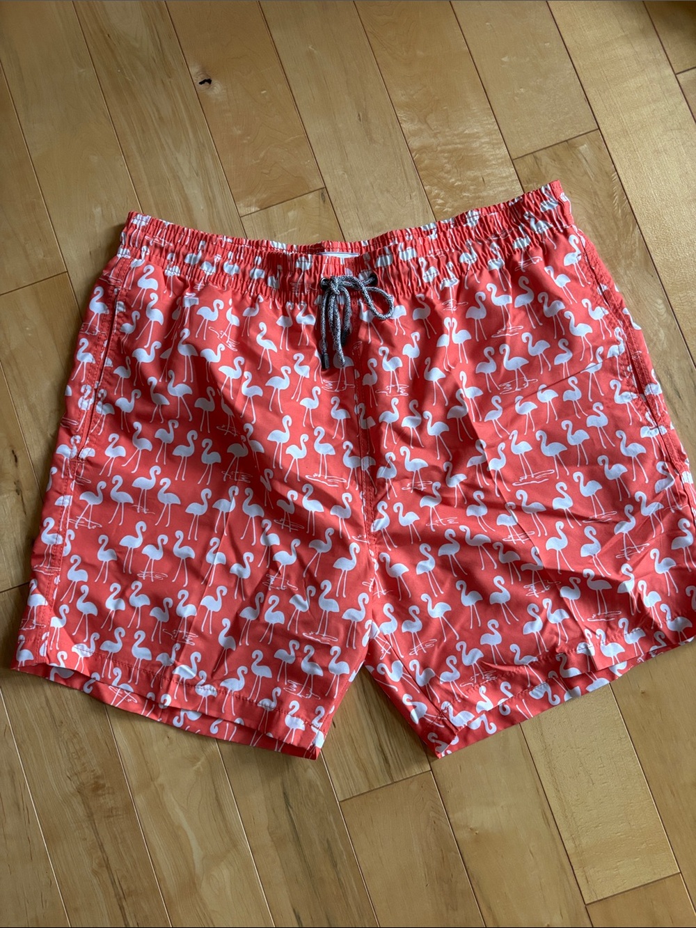 Men's Coral Flamingo Swim Trunks